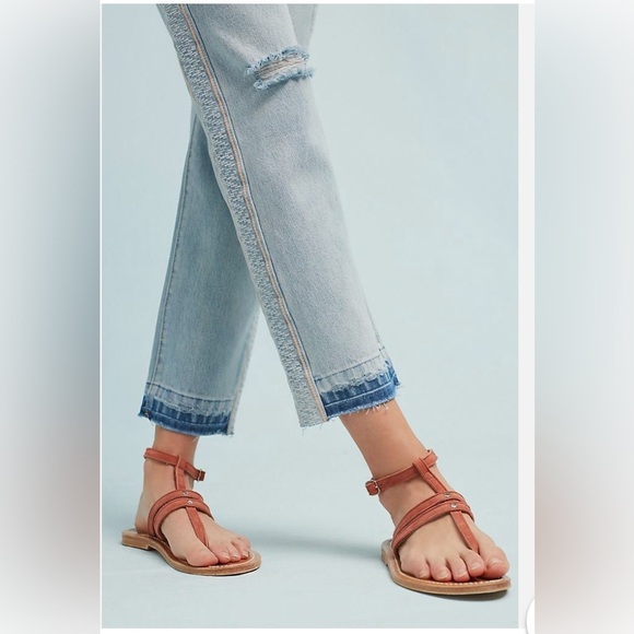 Anthropologie Current Elliott The Slouchy Skinny Straight Cropped Jeans Size 27 - Picture 15 of 16